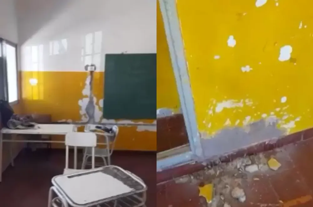 Video viral mostró el mal estado de la infraestructura de una escuela de Fiambalá