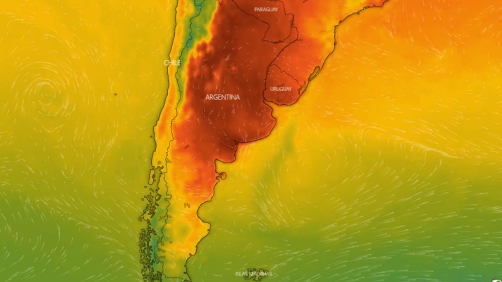 Hasta el fin de semana Argentina será la región más cálida de todo el continente