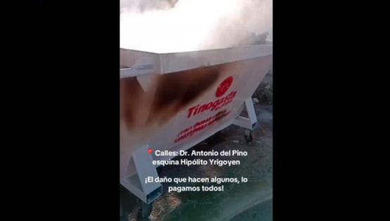 Vandalismo: Prendieron fuego a un contenedor de residuos 